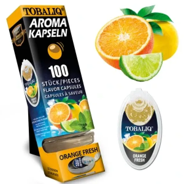Tobaliq "Orange Fresh" Aromakapsel mit 100 Kugeln-1 Dose